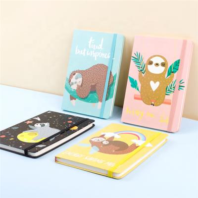 China A5 A6 A7 Cute Sloth Journals Custom Printed Logo Print Notebook In Stock for sale