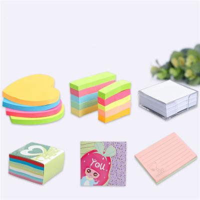 China Customized Self Adhesive Funny Self Adhesive Memo Pad Sticky Stationery For School Office for sale