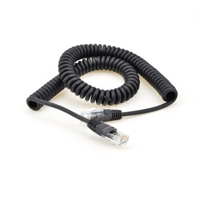 China LS2208 Scanner RJ45 Network LAN Cat 5e Ethernet Cable Spring Spiral Patch Tie Wrapped Curly Cord LS2208 for sale