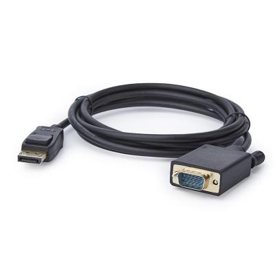 China COMPUTER Male to Male DP 1080P DisplayPort Converter Adapter Nickel Plated Black to VGA Cable for sale