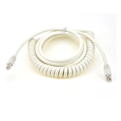 China Electronic RJ45 LAN Ethernet Coiled Cord for sale