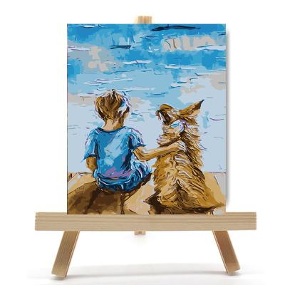 China New Newly Designed Classic/Postmodern Painting By Number Canvas Oil Painting Kits For Kids Diy Drawing Cheap Popular Art Works Home Decor Wall for sale