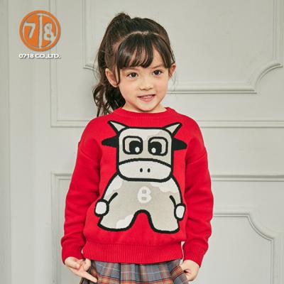 China Hot Sale Anti-pilling Cute Kids Winter Clothes Children Long Sleeve Clothes Sweater For Girl for sale