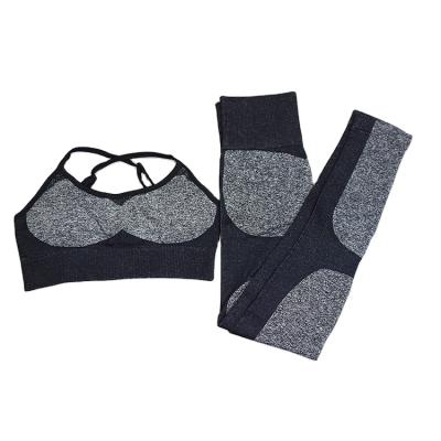 China Women 9230 Breathable High Quality Seamless Bra Top Sportswear Legging Ready To Ship 2 Piece Yoga Set for sale