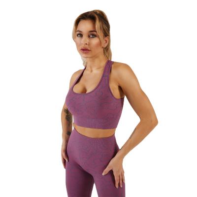 China 9285 New 2021 Yoga Wear Women's High-impact Fitness Set Women's Bra And Gym Gaiters Summer Breathable Active Two-Piece Suit for sale