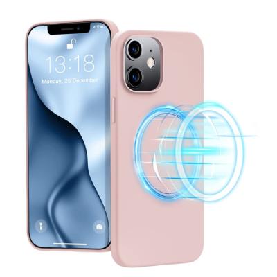 China Luxury Customer Shockproof Logo Anti-Fall Liquid Silicone With Magnetic Ring Phone Case For Iphone 13 pro quality warranty for sale