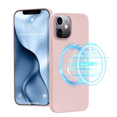 China Nice Customer Same Shockproof Logo Waterproof Liquid Silicone With Fashion Magnetic Ring For Iphone Cases for sale