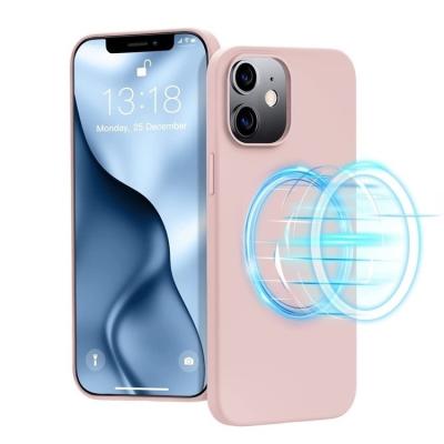 China Shockproof Luxury Customer Factory Supply Magnetic Logo Waterproof Liquid Silicone With Ring Case For Iphone 13 for sale