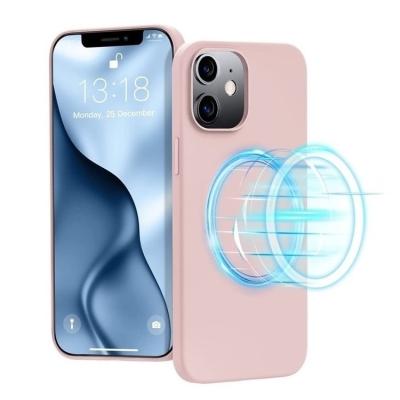 China Wholesale Customer Shockproof Logo Anti-Fall Liquid Silicone With Magnetic Ring Iphone Case For Iphone 13 fashion for sale