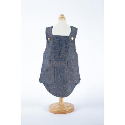 China Sustainable Custom Dog Clothes Jeans Luxury Cute Pet Jean Overalls Washed Denim Puppy Clothes Overalls for sale