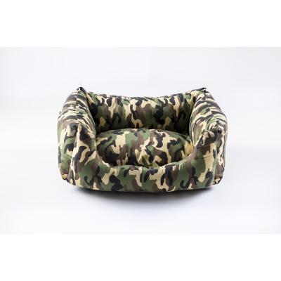 China Winter Viable Custom Washable Warm Kennel Dog Bed Camouflage Camouflage Pet Bed Luxury Non-Slip Sofa for sale