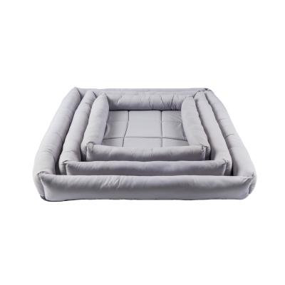 China Custom Durable Waterproof Pet Crate Mats Dog Bed Durable Pet Bed Gray Medium Large Dog Mat for sale