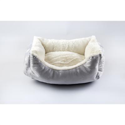 China Durable Luxury Plush Comfortable Ultra Soft Cotton Rectangle Hundebett Puppy Bed 100% Non-Slip Dog Bed for sale