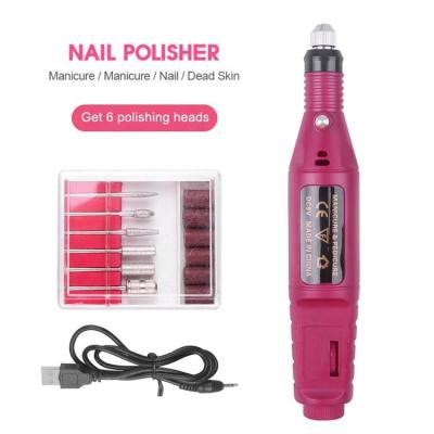 China Nail Beauty Products Manicure Electric Nail Machine Drill Bit Milling Adjustable Electric Nail Drill for sale