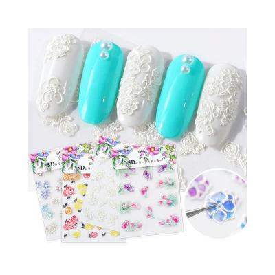 China Nail Beauty Products Custom Logo Real 3d Semi UV Cured Gel Nail Polish Sticker Wraps Tapes for sale