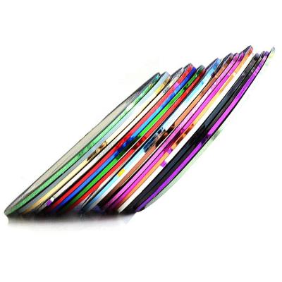 China Nail Beauty Products 30pcs 1MM Nail Stripe Tape Laser Line Nail Art Sticker For Nail Tips DIY Decoration for sale