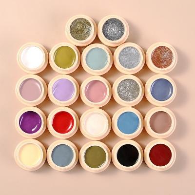 China Custom Multicolor Solid Cream Gel Polish Pudding Nail Art Beauty Products Private Label Nail Art for sale