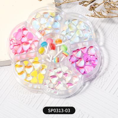 China Nail Beauty Products Heart Shape Nails Charm 3D Decoration Nail Art Decoration Supplies Stickers Crystal Decor Nail for sale