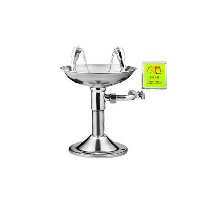 China Standard Version Countertop Eyewash Station Stainless Steel Push Handle Valve Type for sale