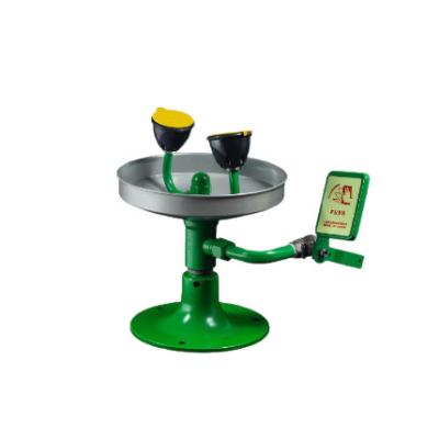 China BH35-1011L Green Countertop Eyewash Station Quick Access Push Handle Activation for sale