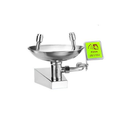 China Stainless Steel Wall Mounted Eyewash Station Standard Version With Aluminum Alloy Base for sale