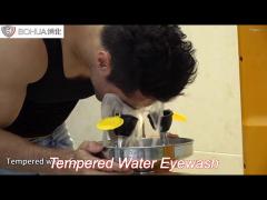 durable stainless steel tempered water eyewash