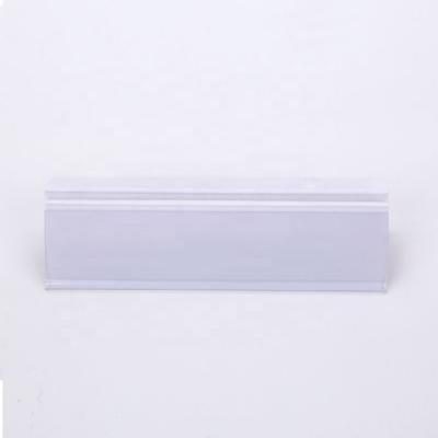 China Metal Retail Application PVC Data Strip PVC Label Holder Supermarket Shelf Plastic Label Holder With Magnet for sale