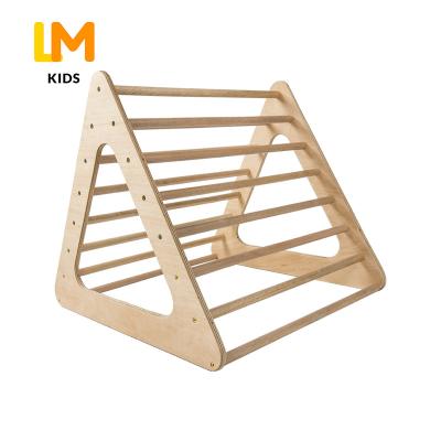 China Morden LM KIDS in rainbow pine child wood transformable triangle montessori wooden montessori toy sale supplier for sale