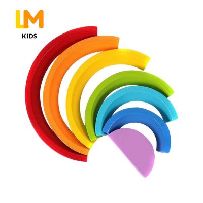 China Building toy LM KIDS China big factory good price building blocks rainbow arch set montessori toys for sale for sale