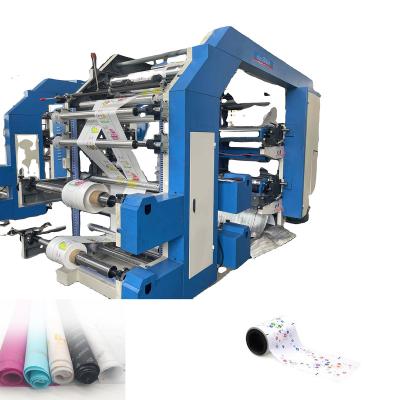 China Printing Professional production 4 Colors Flexo Label Flexographic Printer Printing Machine 800mm for sale