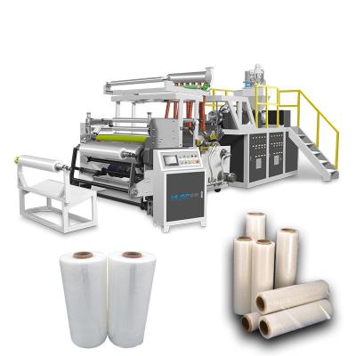 China Granules High Speed 2-Layer Automatic Cast Film Plastic Film Stretch Film Making Machine for sale