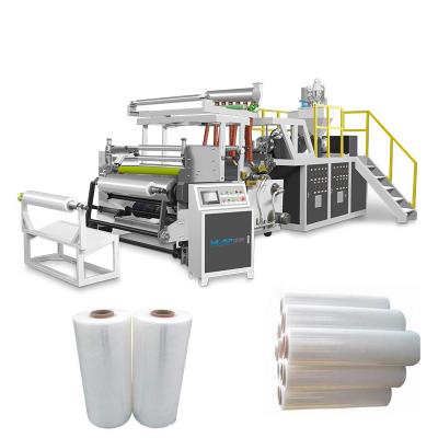 China Sheet Low Cost 2 Layers Automatic Cast Film Plastic Film Stretch Film Making Machine 500mm Width for sale