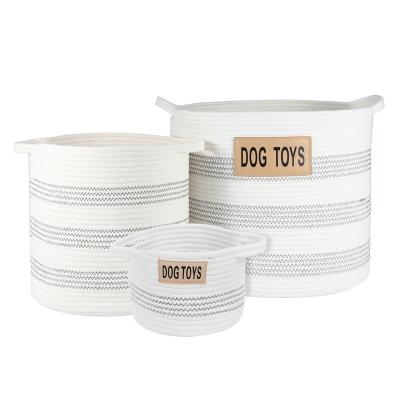 China Sustainable Dog Toys Cotton Rope Basket for sale