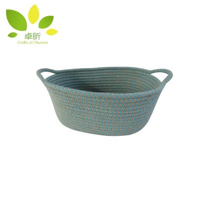 China Best Sustainable Price Kids Toys Storage Basket Cotton Rope Basket for sale