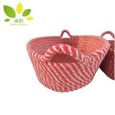 China China Product Cotton Rope Basket Top Quality Sustainable Storage Basket for sale