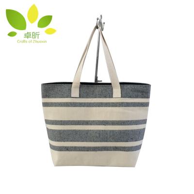 China 100% Factory Eco-friendly Chinese Canvas Striped Beach Bags for sale