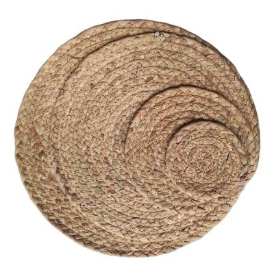 China Sustainable natural grass and cotton rope place mats for sale