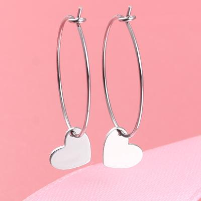 China TRENDY S925 Sterling Silver Heart Shape Drop Earrings Fashion Hollow Out Cross Moon Drop Circle Earrings Jewelry for sale