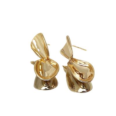 China CLASSIC Luxury 18K Gold Plated Irregular Drop Earrings Water Drop Shape Statement Earrings For Women Girl for sale