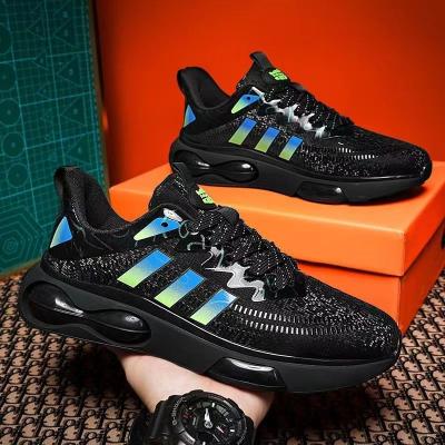 China Cushioning Factory Price Breathable Black Jogging Running Shoes Air Cushion Men Sport Casual Shoes for sale