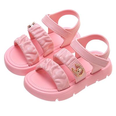 China Lovely 2023 New Design Summer Kids Sandals Pink White Black Pink Baby Cartoon Children Beach Sandal Cute Soft Kids Shoes Wholesale for sale