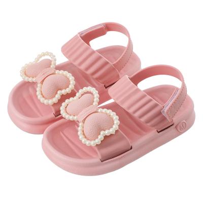 China Cute cartoon baby sandals factory price bow tie sandals for baby soft pvc sole anti-skid sandals china for sale