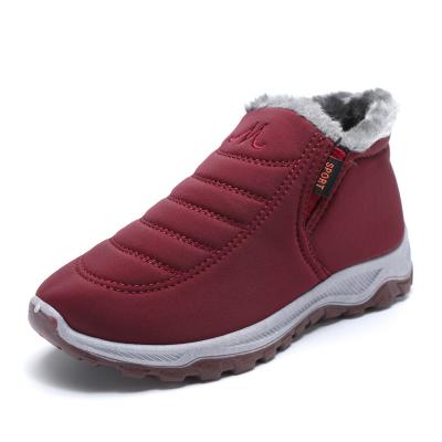 China Wholesale Men Women Winter Snow Boots Fabric Cotton Waterproof Slip On Shoes for sale