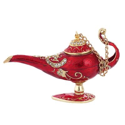 China European creative crafts style red handmade diamond home furniture style lamp ornaments magic jewelry box for sale