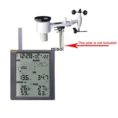 China 24 hours temperature measurement Misol 2 sets WN1900 to connect to WiFi data uploading to web wunderground weather station weathercloud smart weather station for sale