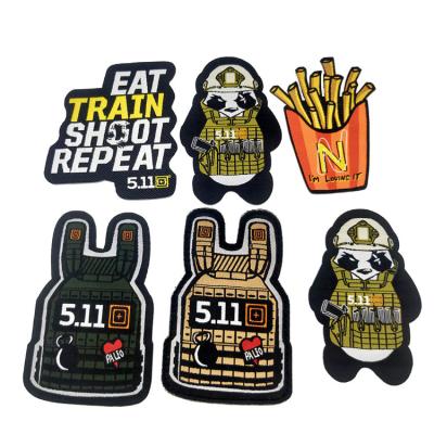 China Washable Factory Embroidery Flag Patch Iron On Fabric Custom Woven Label Accessories For Apparel for sale