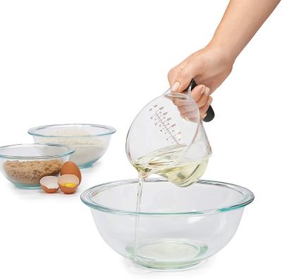 China Stored 2 cups angled measuring cup clear for sale