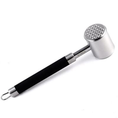 China 304 Stainless Steel Meat Tenderizer Hammer Mallet Stainless Steel Kitchen BBQ Meat Grinder Dishwasher-Safe Pounder Flattener for sale