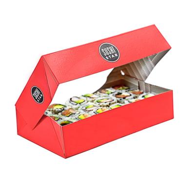 China Eco Frinedly Disposable Togo Sushi Packing Box Special Stylish Sushi Packaging Container Stocked Customize for sale