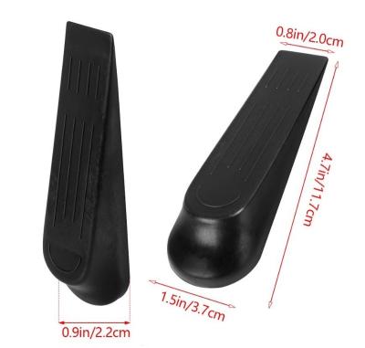 China Modern Door Triangular Plastic Non-slip Black Gate Protect Office Home Baby Floor Safe Door Stopper for sale